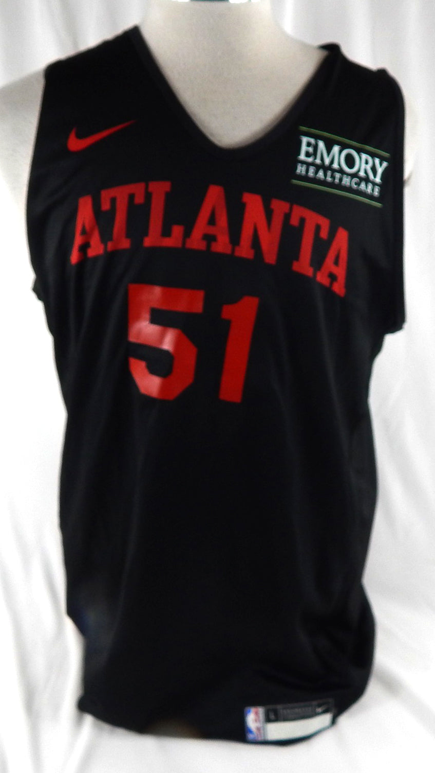 2025-26 Atlanta Hawks Keshon Gilbert #51 Game Used Black Practice Jersey L 044
