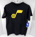 Youth Utah Jazz Authentic Black T-Shirt Primary Logo NBA NWT XL 72S