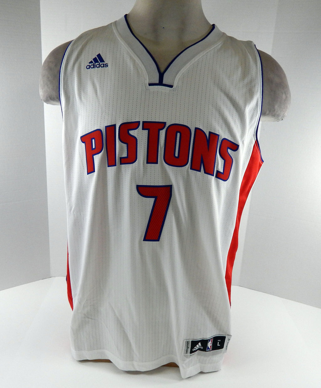 2016 Men Detroit Pistons Stanley Johnson #7 Swingman White Jersey Adidas NWT L 1