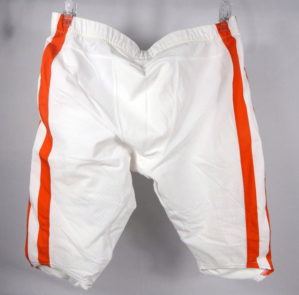 2016-18 Clemson Tigers Game Issued Pos Used White Pants Orange Nike 42 040S Pic2