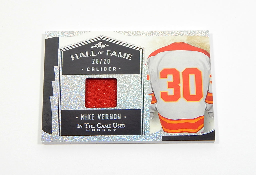 2022-23 Leaf ITG Hall of Fame Caliber Silver Sparkle Mike Vernon GU Jersey 20/20