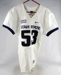 2012 Utah State Aggies #53 Game Used White Jersey NP Rem M 074