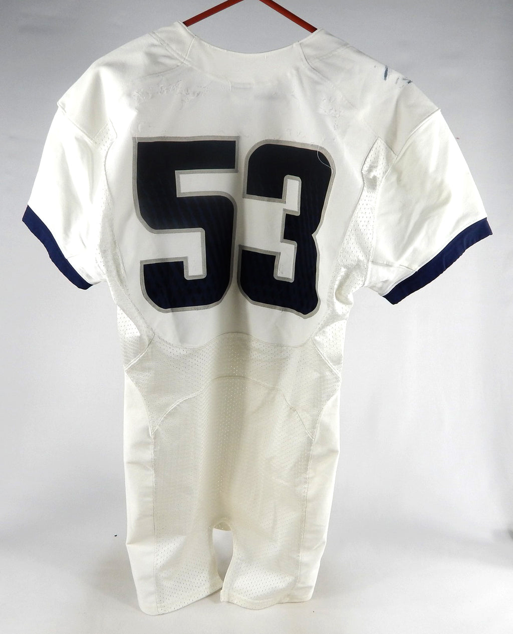 2012 Utah State Aggies #53 Game Used White Jersey NP Rem M 074 Pic2