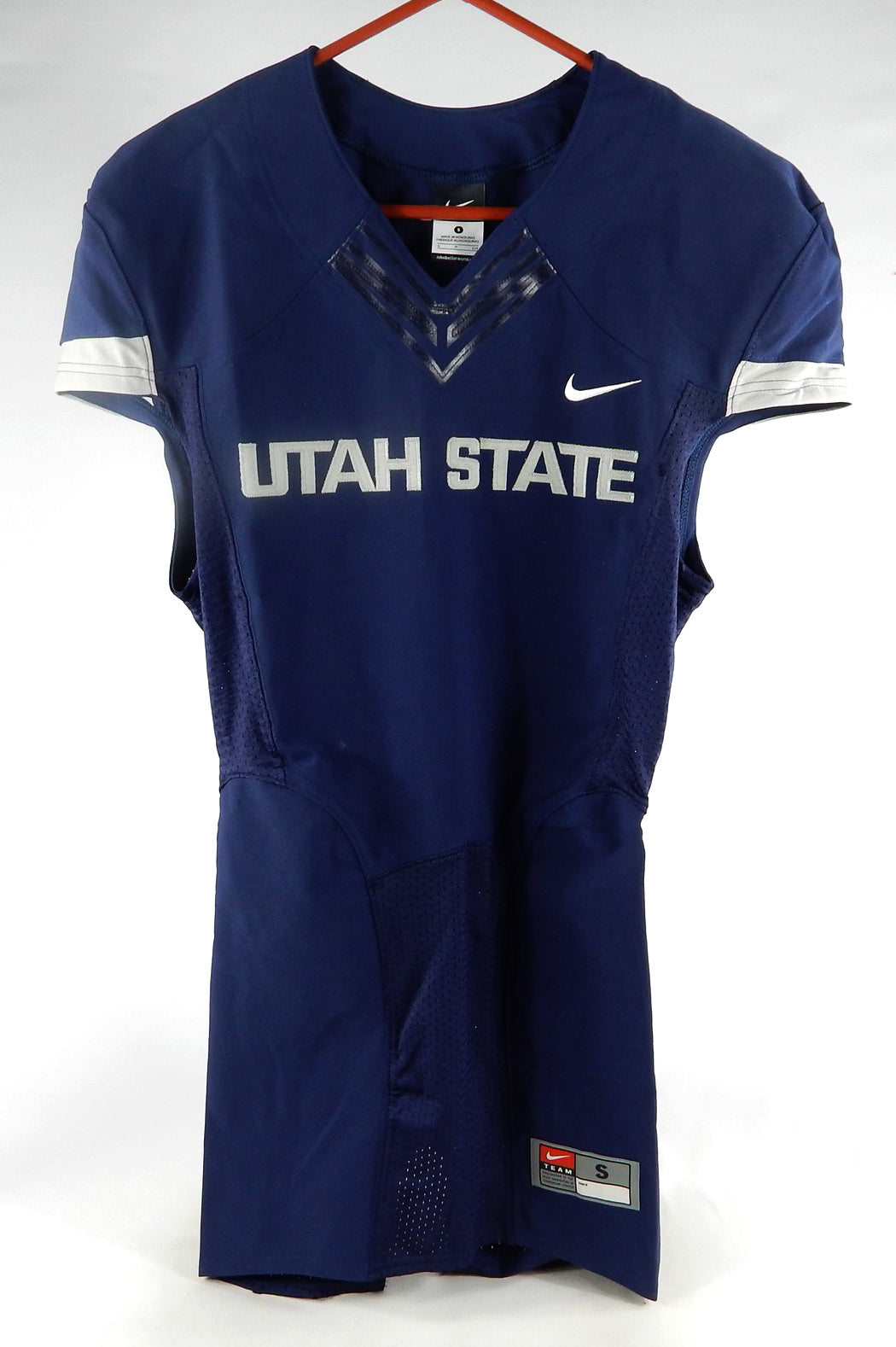 2013-15 Utah State Aggies Blank Game Issued Navy Jersey S 075