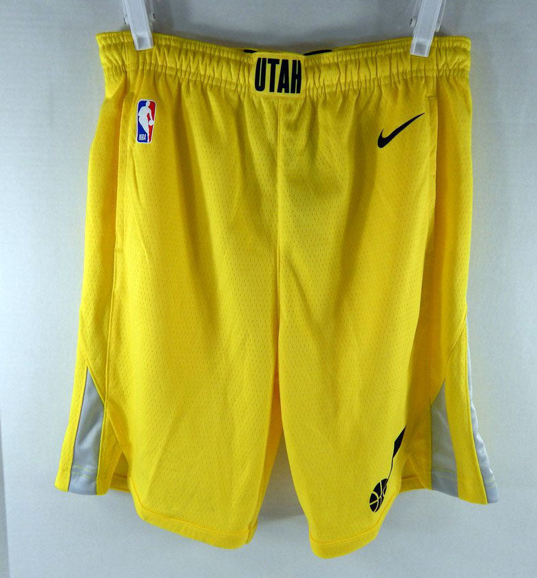 2022-23 Mens Utah Jazz Authentic Yellow Shorts Icon Nike NWT M 71S