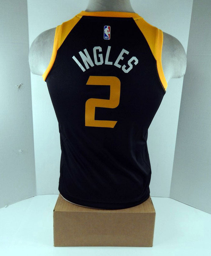 2021-22 Youth Utah Jazz Joe Ingles #2 Swingman Black Jersey City Nike NWT M 75S Pic2