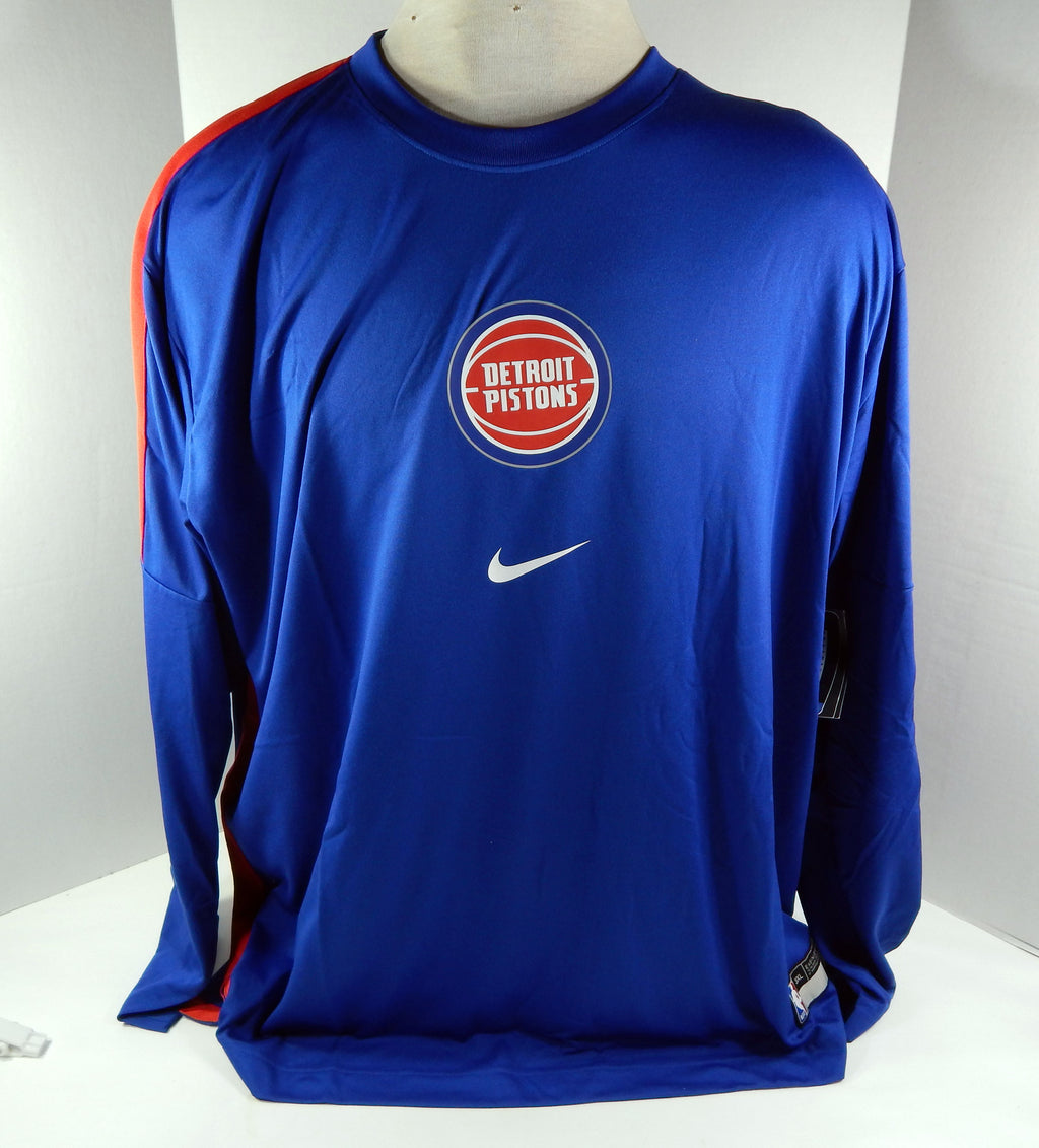 2020-21 Detroit Pistons Team Issued Blue Shooting Shirt Nike CN5111-495 3XLT 66S
