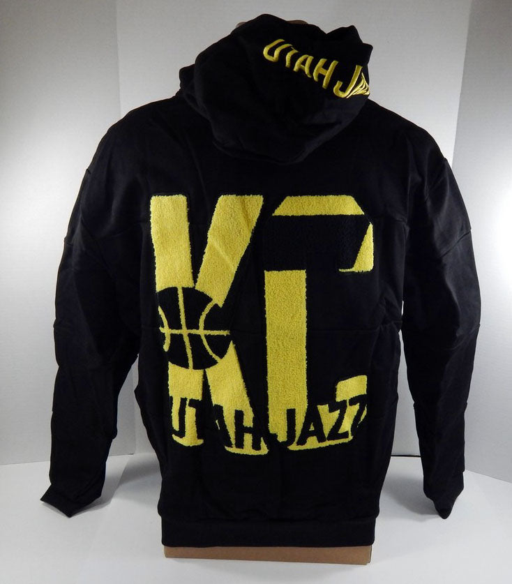 Mens Utah Jazz Black Letterman Sweatshirt Keiser Clark NWT L 25S Pic2
