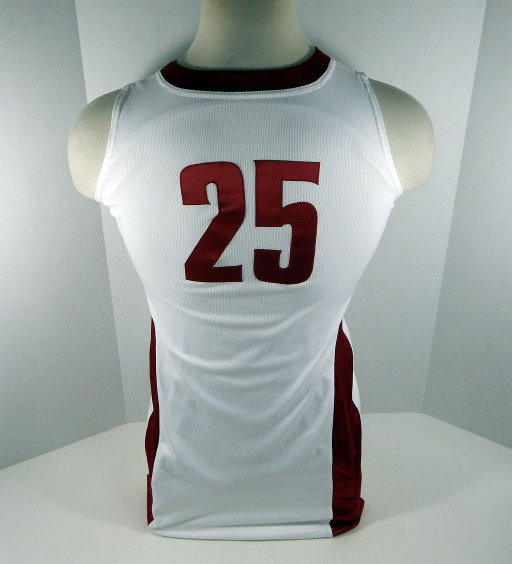 2012-13 Alabama Crimson Tide #25 Game Used White Jersey BAMA00228