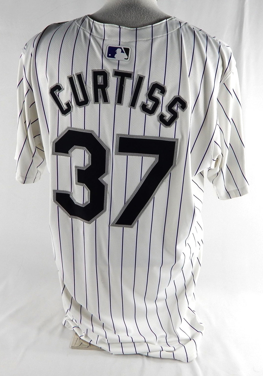 2024 Colorado Rockies John Curtiss #37 Game Issued Pos Used White Jersey 48 092 Pic2