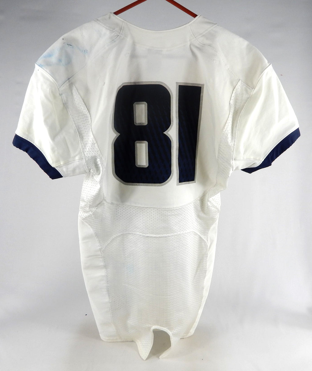 2013-15 Utah State Aggies #81 Game Used White Jersey Name Plate Removed M 077 Pic2