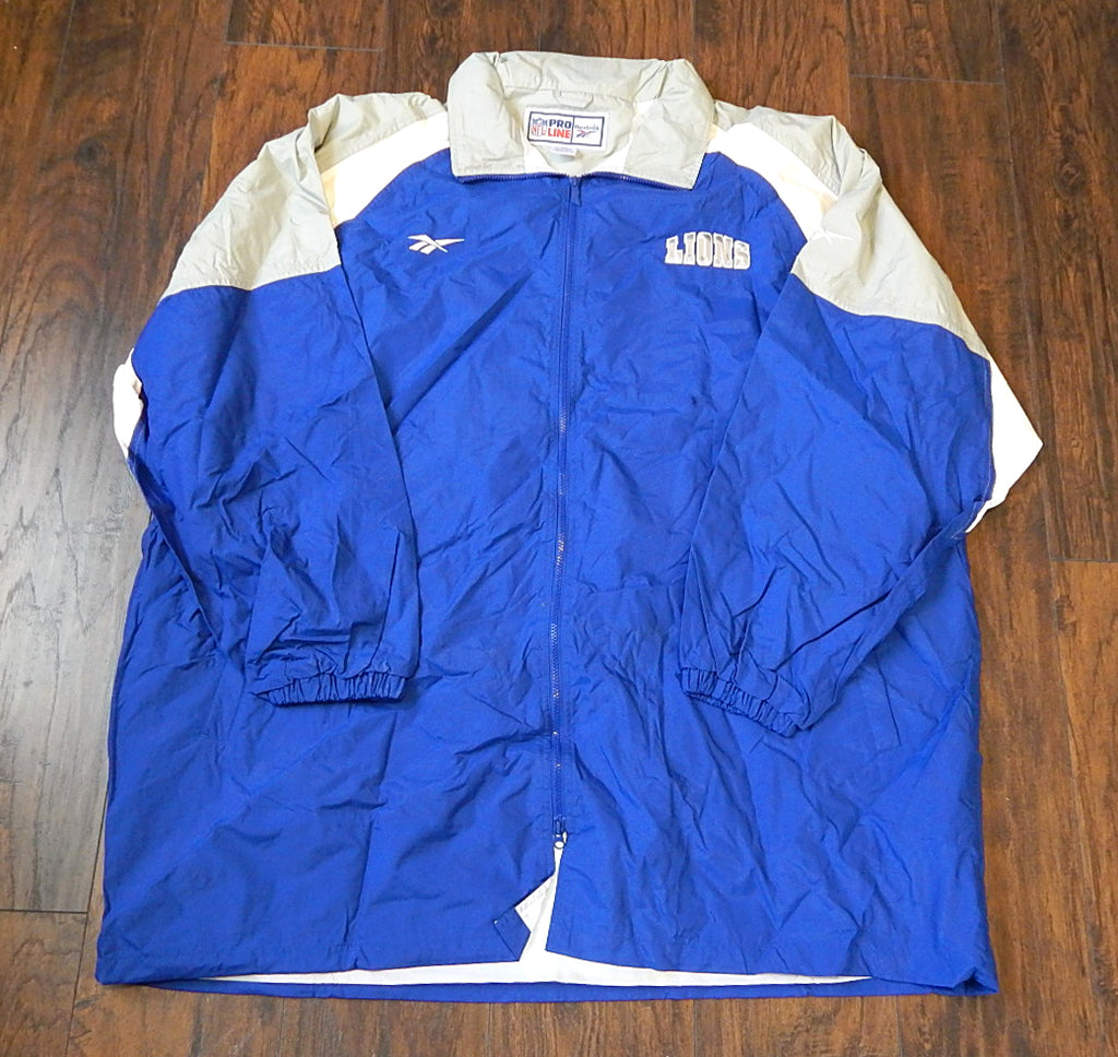 1990's Detroit Lions Reebok NFL Pro Line Vintage Coat Jacket XXL DJ066561