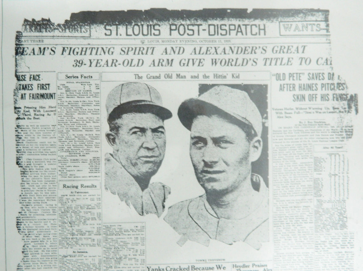 October 11,1926 St. Louis Post-Dispatch World Series Cardinals Reprint Poster Pic2