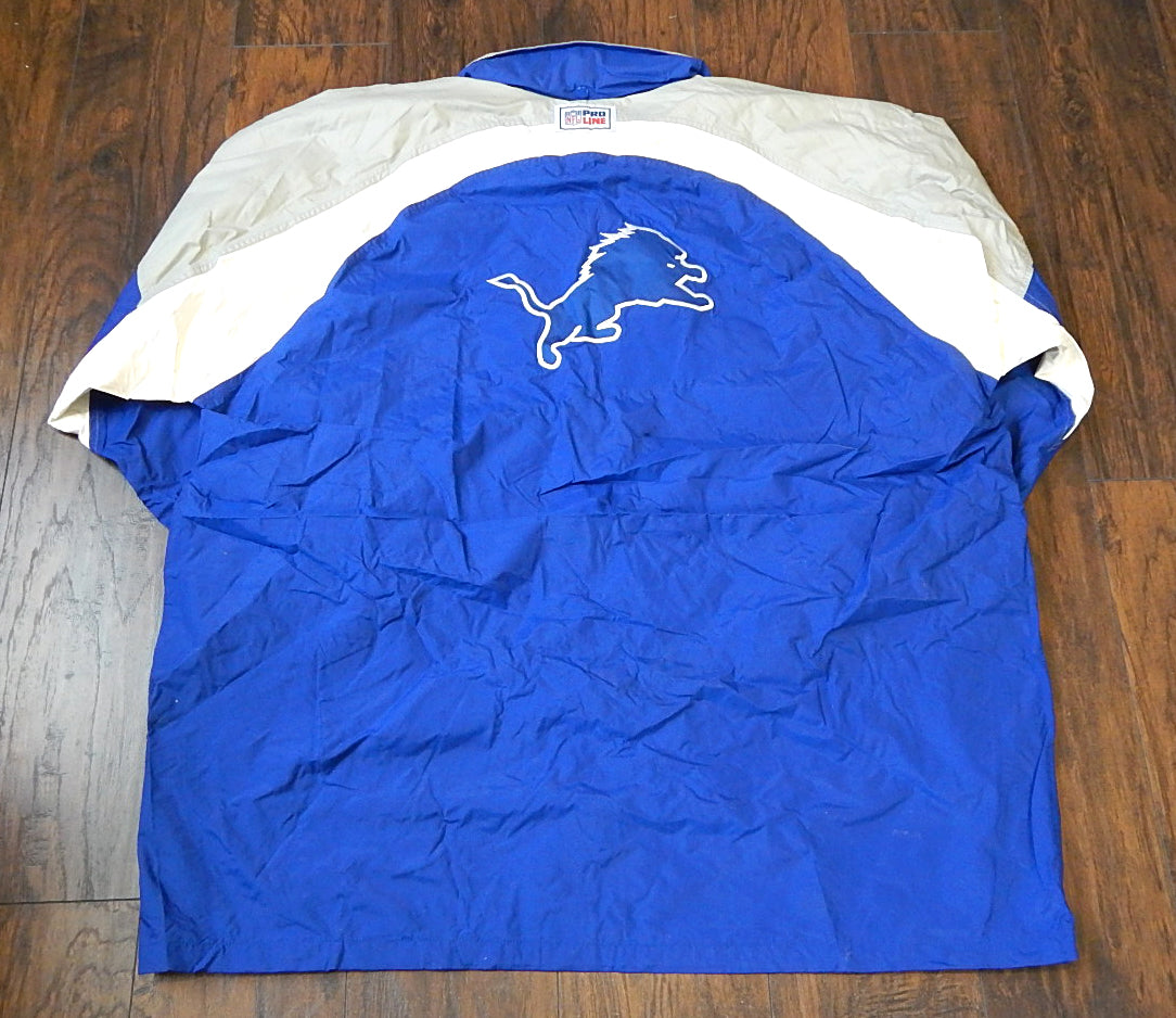 1990's Detroit Lions Reebok NFL Pro Line Vintage Coat Jacket XXL DJ066561 Pic2