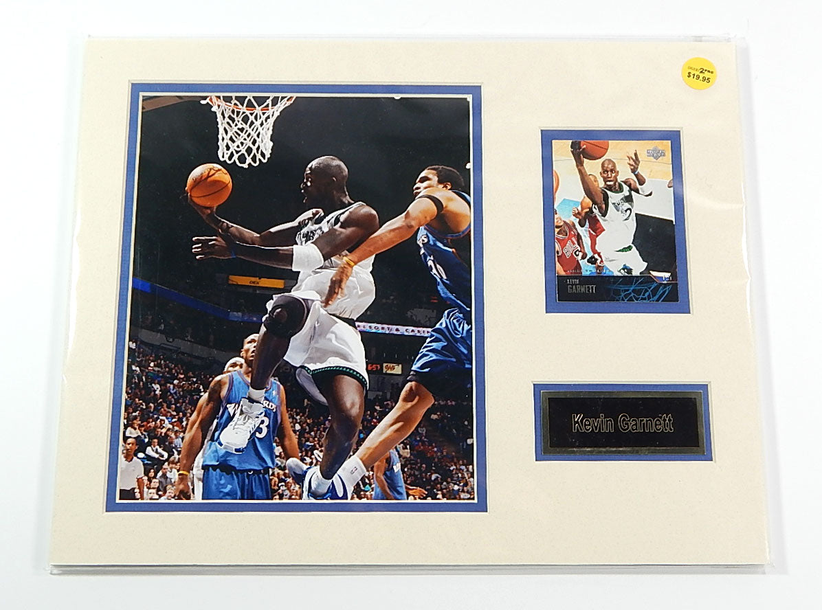 Kevin Garnett Timberwolves Matted Photo Card Name Plate 11x14 Ideal For Framing