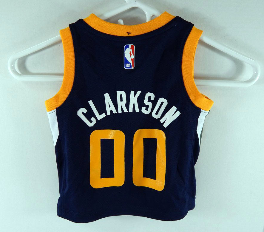 Toddler Utah Jazz Jordan Clarkson #0 Replica Navy Jersey Icon Nike NWT 24M 77S Pic2