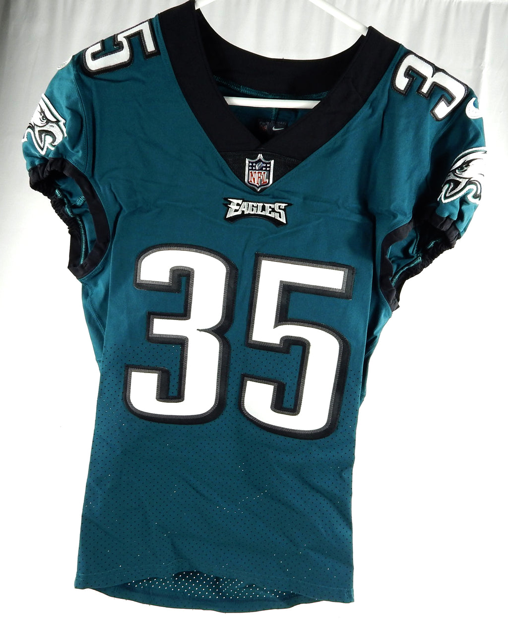 2021 Philadelphia Eagles Boston Scott #35 Game Used Green Jersey 38 DP86607