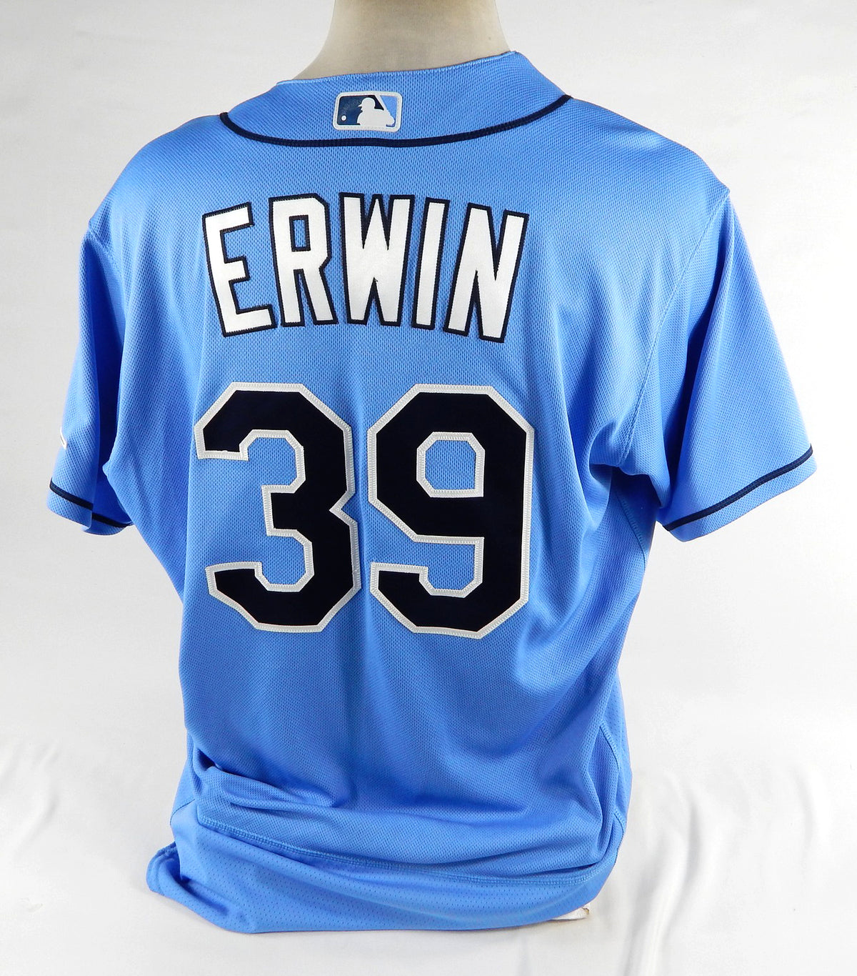 Tampa Bay Rays Zack Erwin #39 Game Issued Blue Jersey ST BP 48 DP72424