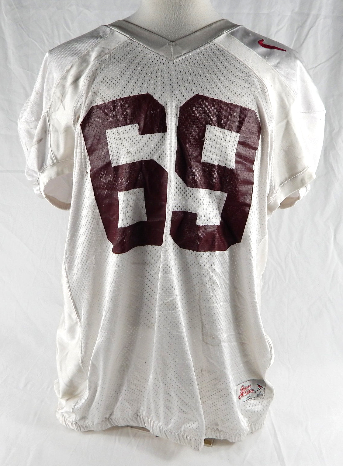 1990s Alabama Crimson Tide #69 Game Used White Practice Jersey XXXL 932