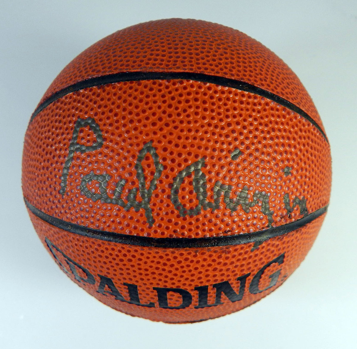Paul Arizin Signed Mini Official Spalding NBA Basketball Warriors JSA Auto Pic2