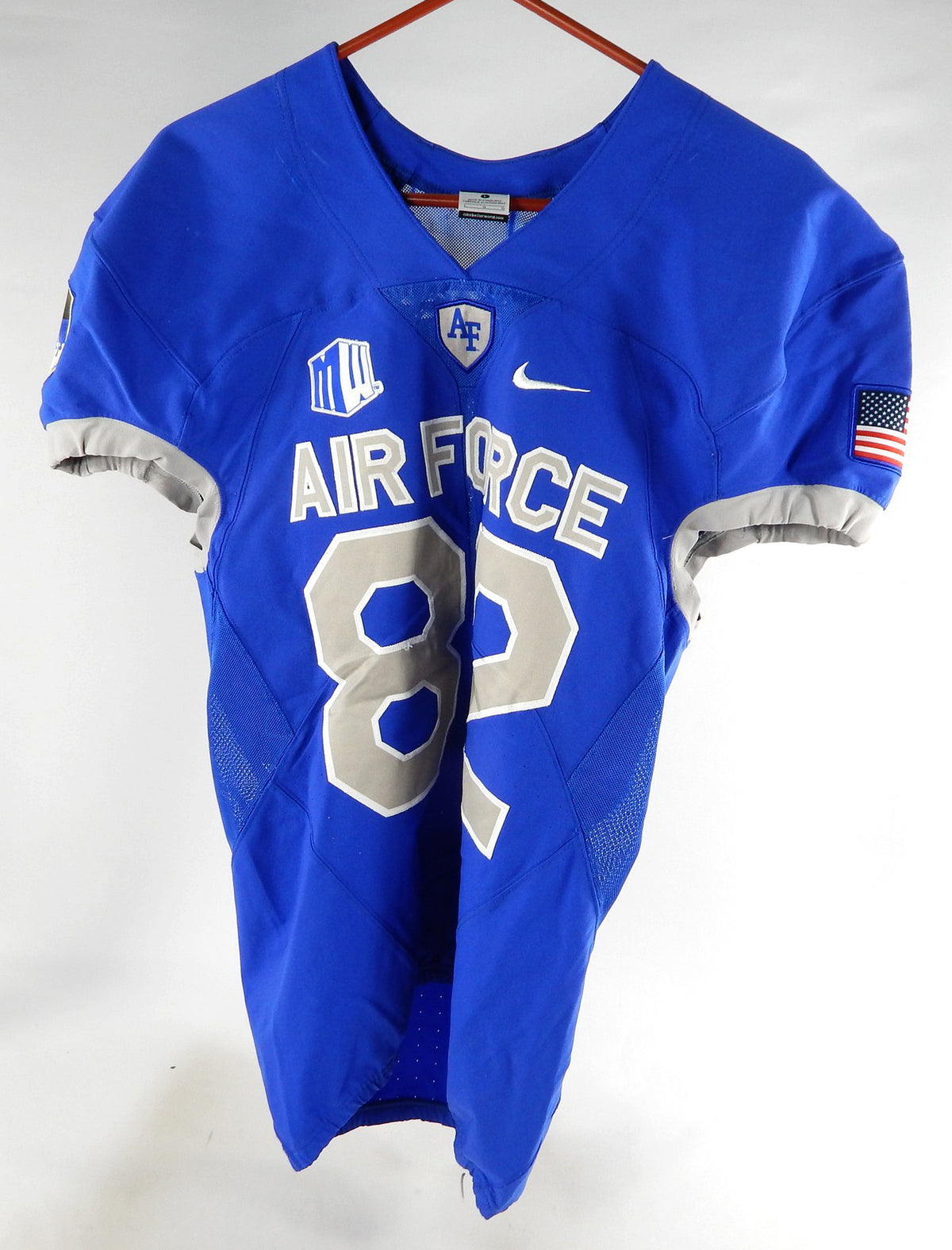 Air Force Falcons #82 Game Used Blue Jersey Name Plate Removed L 965