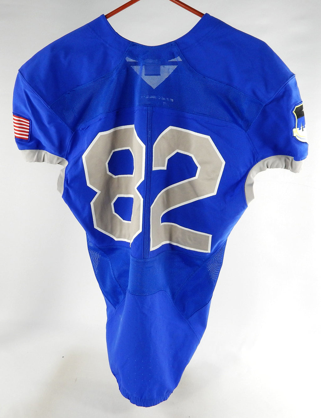 Air Force Falcons #82 Game Used Blue Jersey Name Plate Removed L 965 Pic2