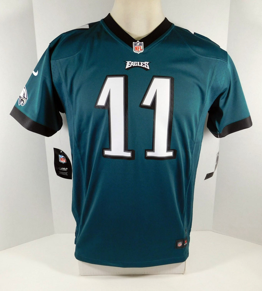 New Youth Philadelphia Eagles Carson Wentz #11 Green Game Jersey S Nike Auth NWT