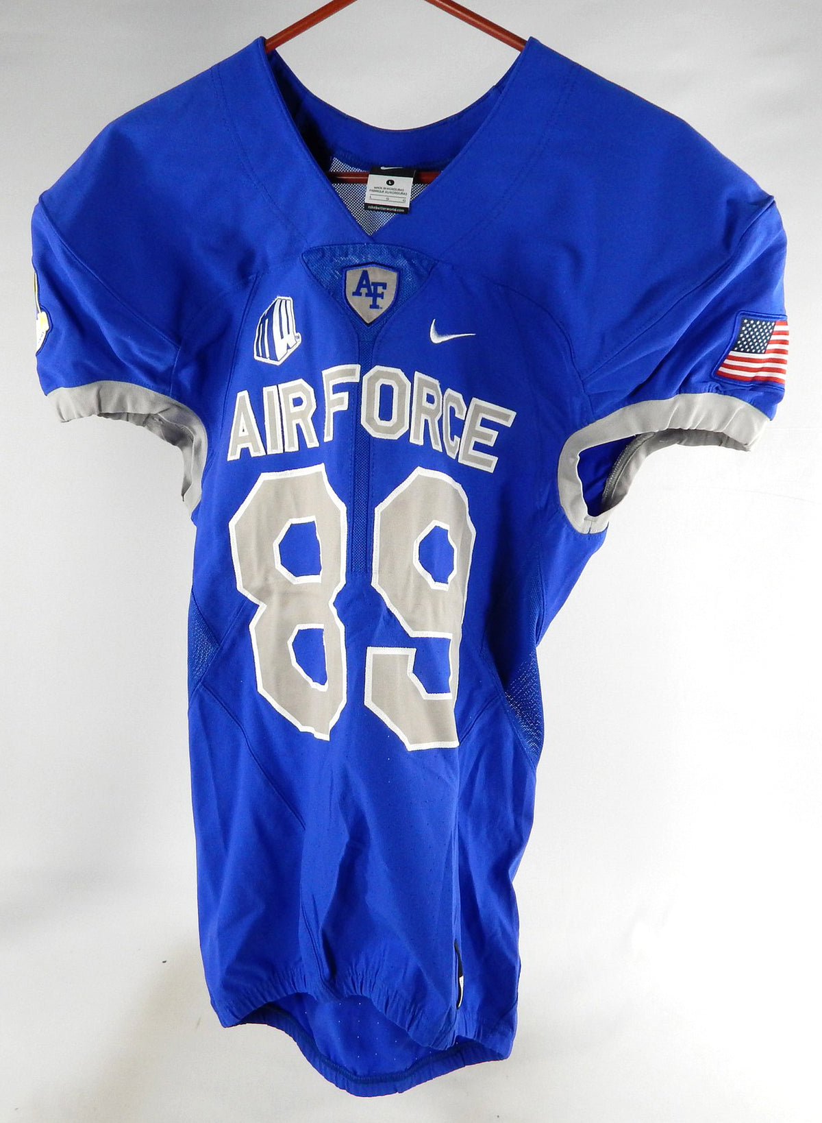 Air Force Falcons #89 Game Used Blue Jersey Name Plate Removed L 967