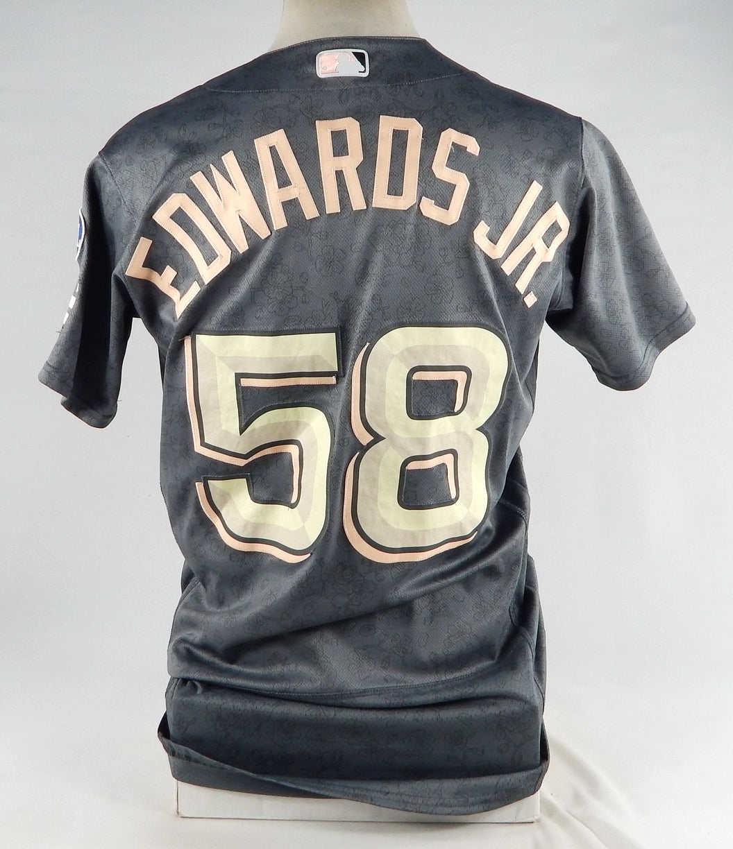 2023 Washington Nationals Carl Edwards Jr #58 Game Issued Used Grey Jersey City
