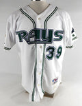 2001 Tampa Bay Devil Rays Mike Caruso #39 Game Issued White Jersey 100 P 46 0