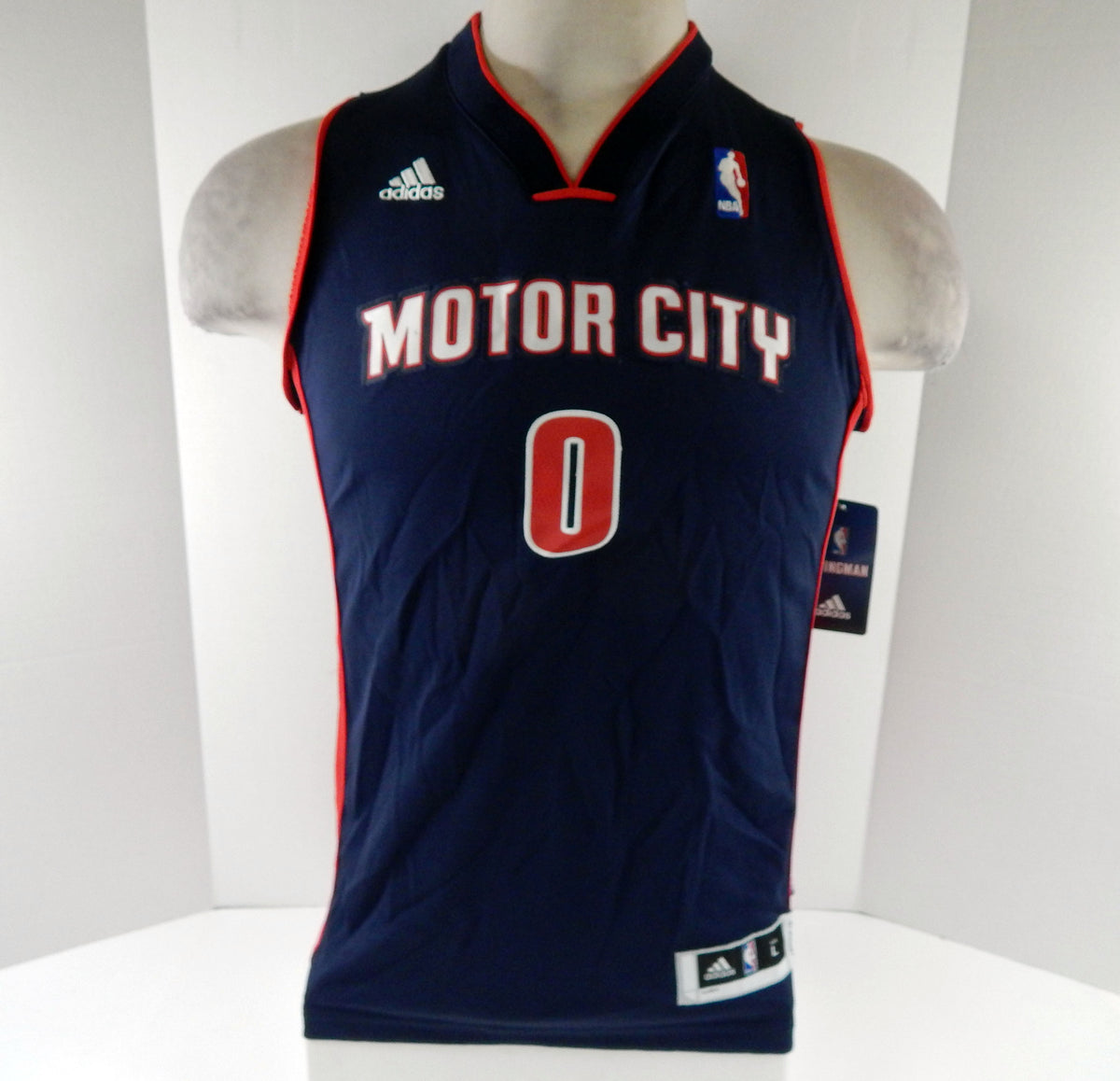 Youth Detroit Pistons Andre Drummond #0 Swingman Navy Jersey Motor Adidas NWT L