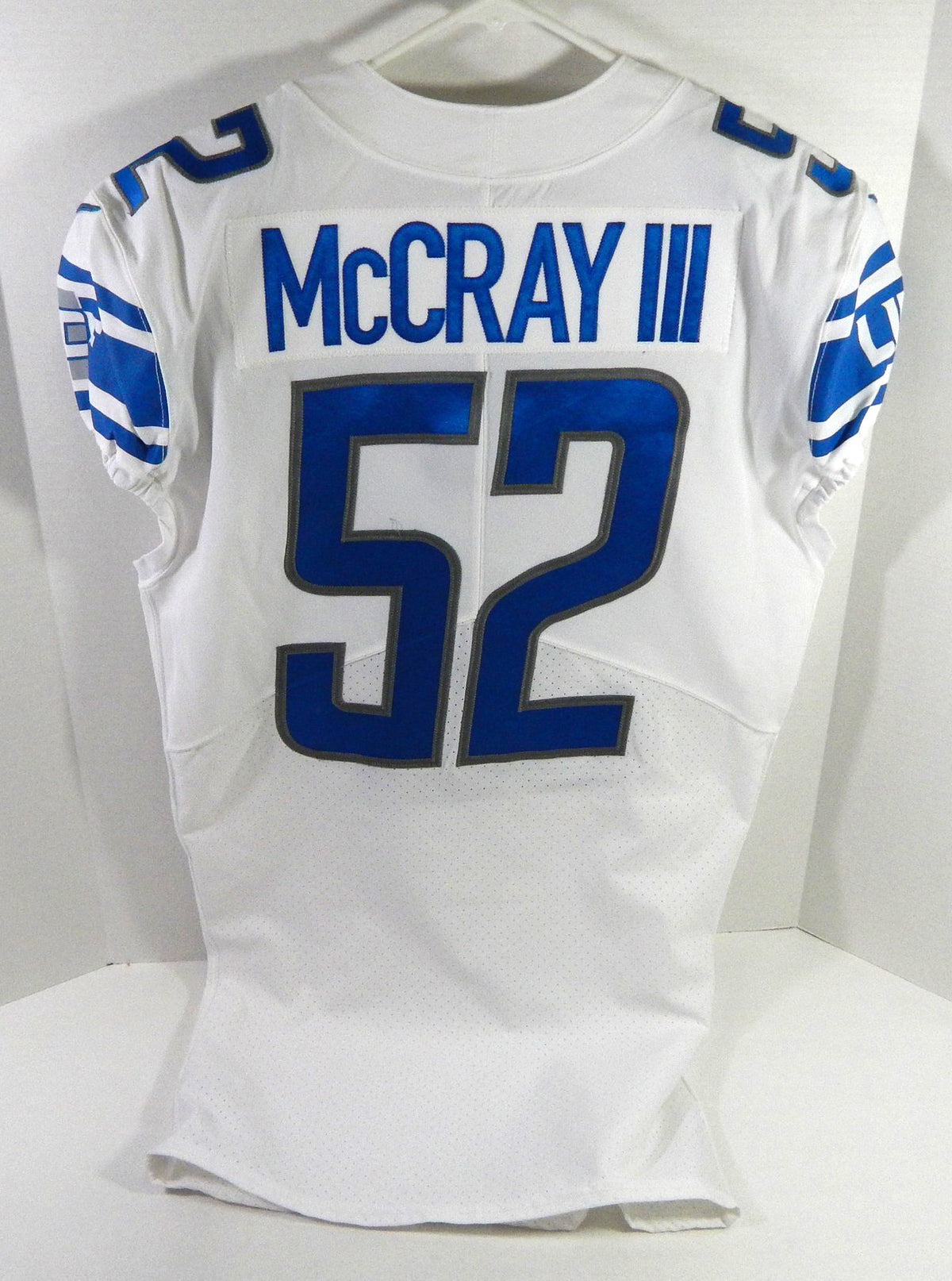 2021 Detroit Lions Robert McCray III #52 Game Issued White Jersey 42 DP64680