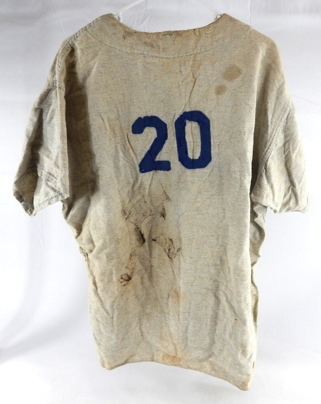 1950s Oakland Old Timers #20 Game Used Grey Flannel Jersey Rawlings 46 865 Pic2