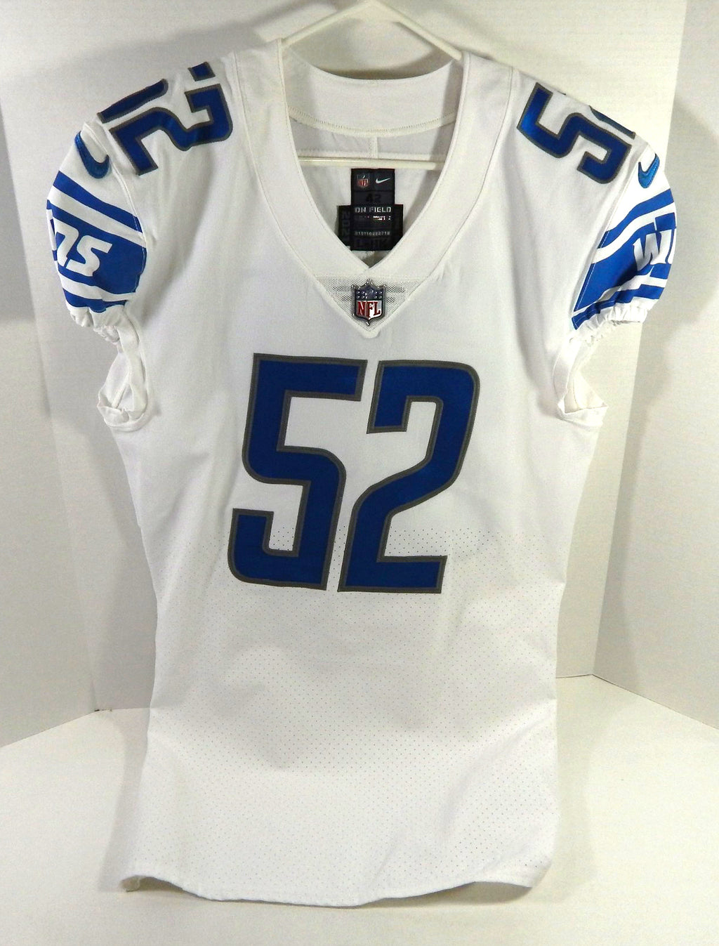 2021 Detroit Lions Robert McCray III #52 Game Issued White Jersey 42 DP64680 Pic2