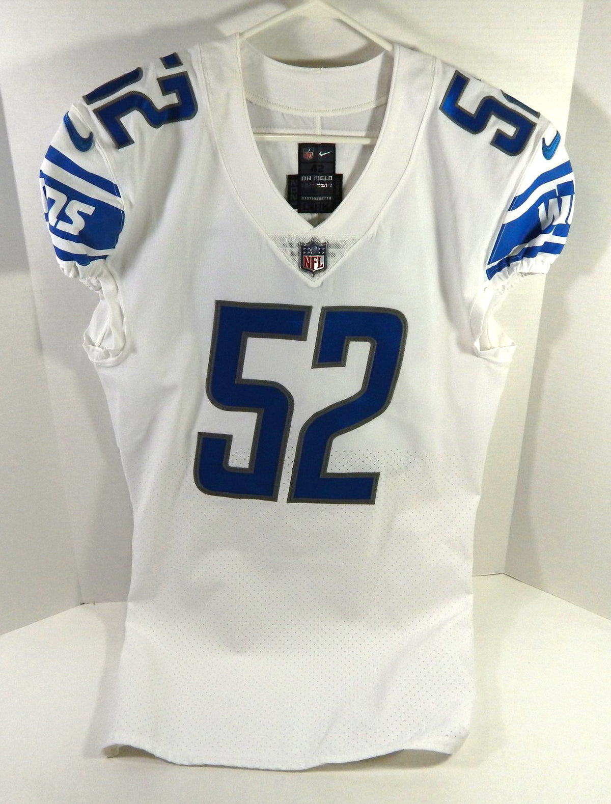 2021 Detroit Lions Robert McCray III #52 Game Issued White Jersey 42 DP64680 Pic2