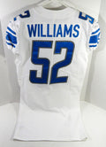2017 Detroit Lions Antwione Williams #52 Game Issued White Jersey 42 DP64681