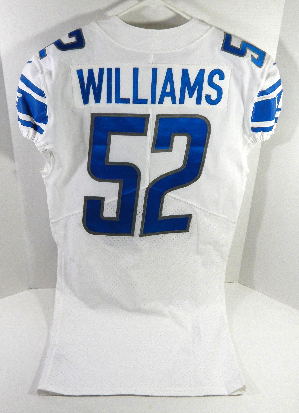 2017 Detroit Lions Antwione Williams #52 Game Issued White Jersey 42 DP64681