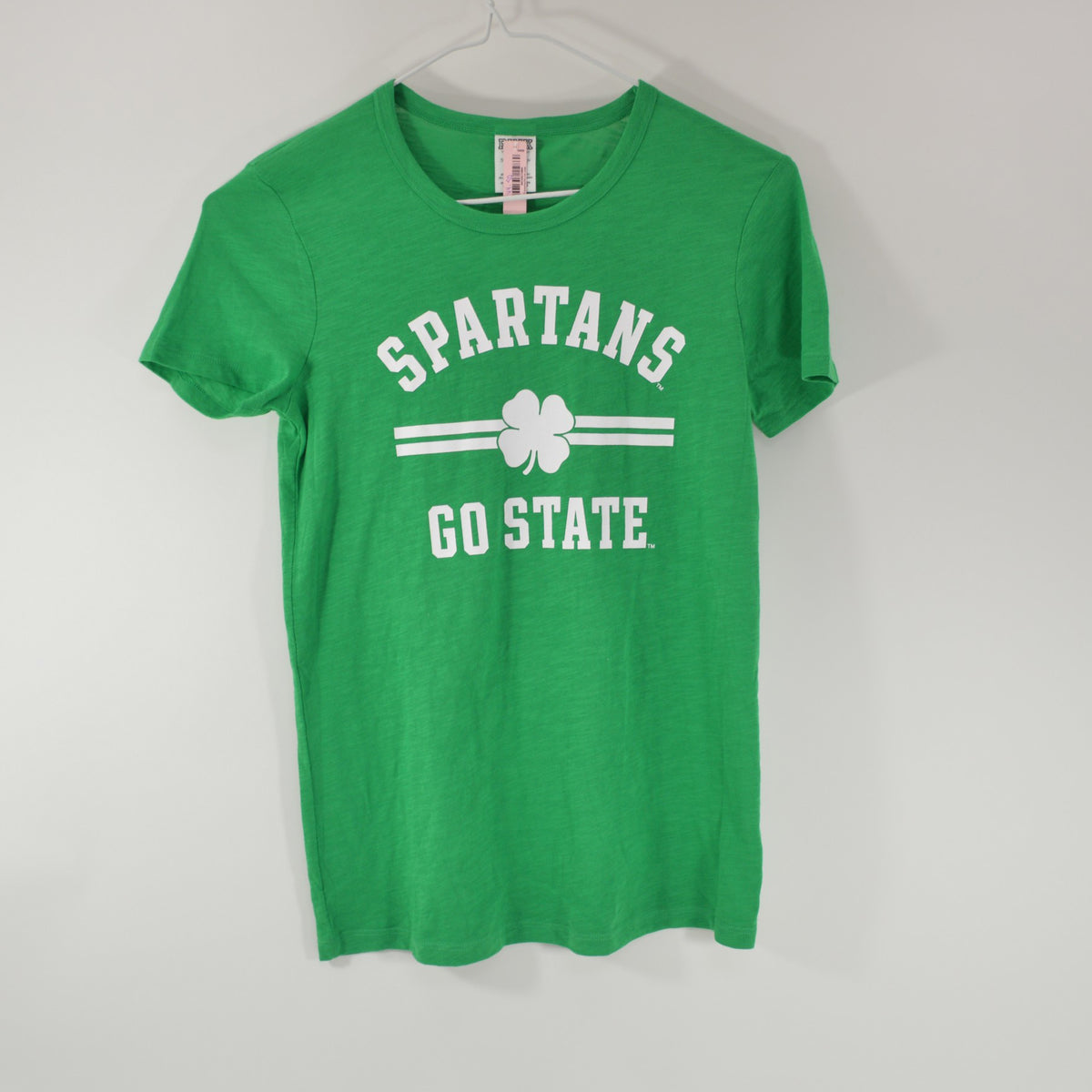 Victoria's Secret Pink Collegiate Michigan State Short Sleeve Shirt XS