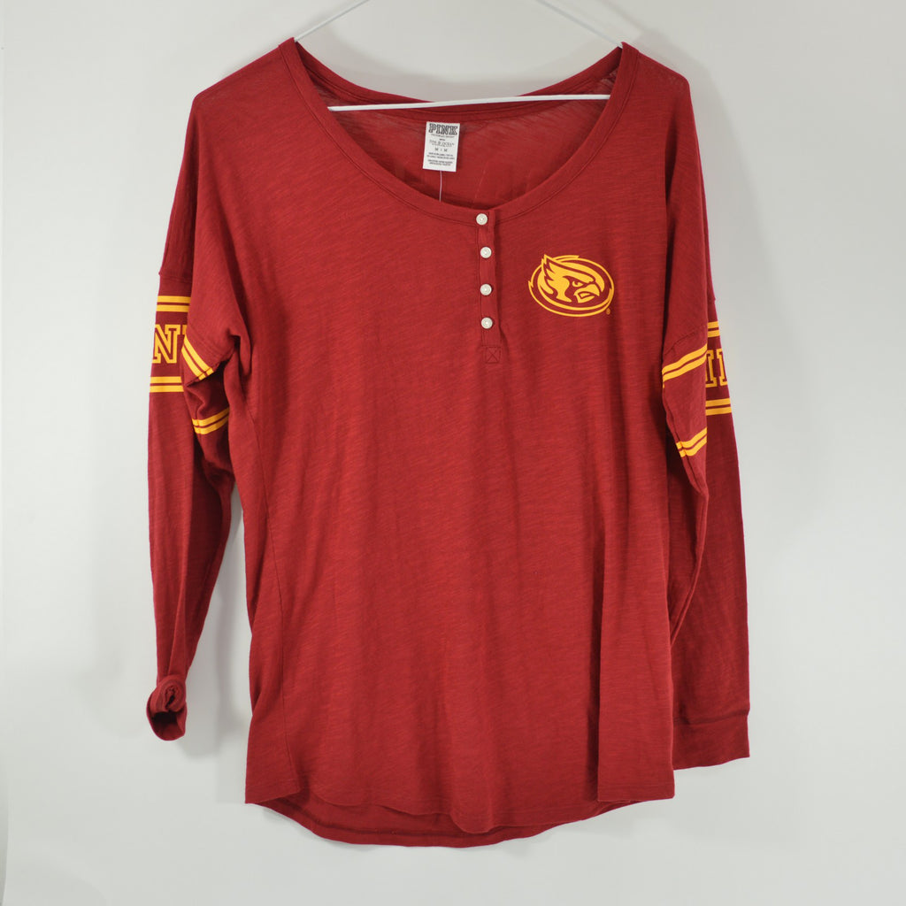 Victoria's Secret Pink Collegiate Iowa State University Long Sleeve Shirt M
