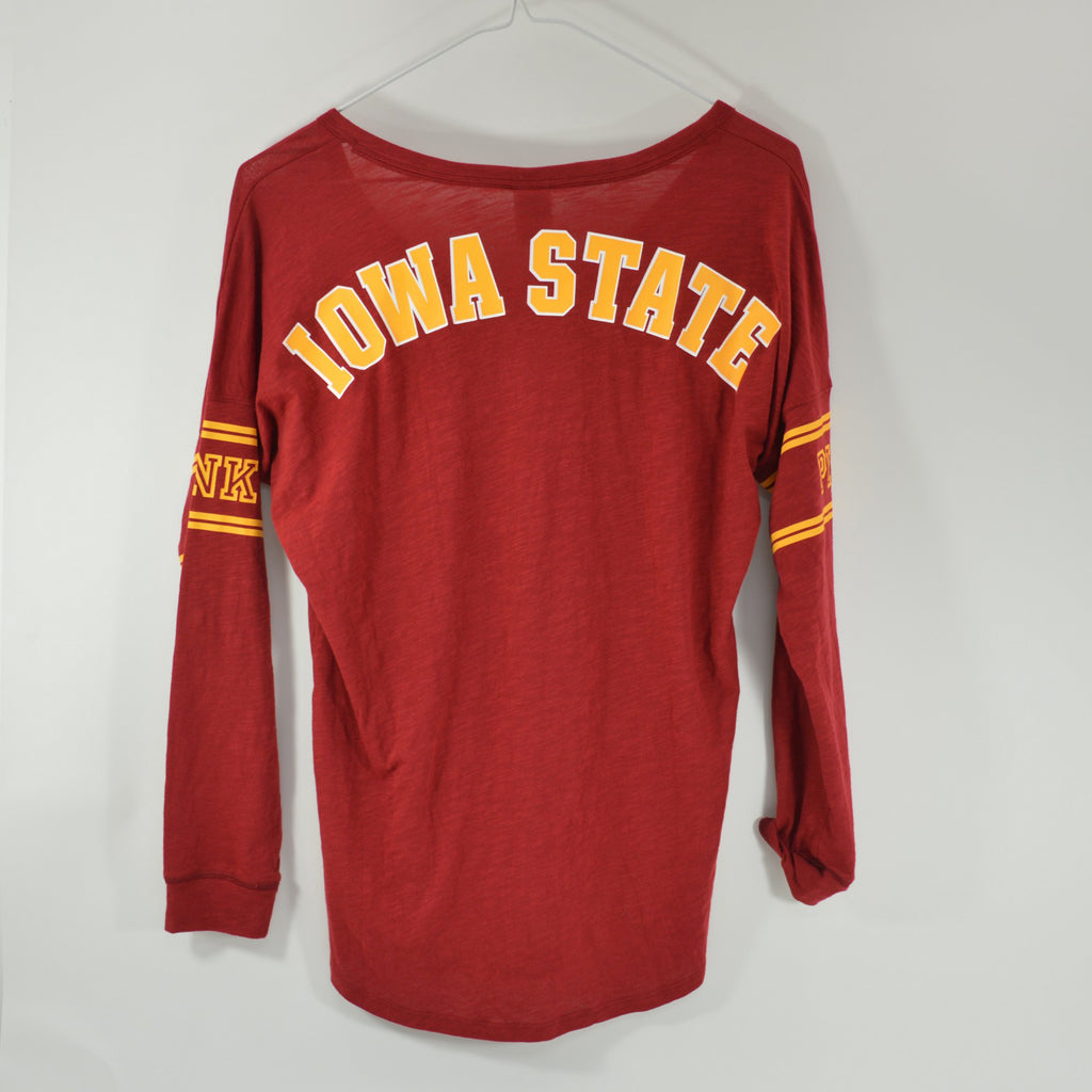 Victoria's Secret Pink Collegiate Iowa State University Long Sleeve Shirt M Pic2