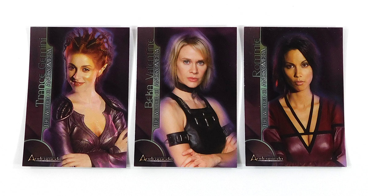 2004 Andromeda Reign of the Commonwealth Women Box Loaders Card Set (BL1-BL3)