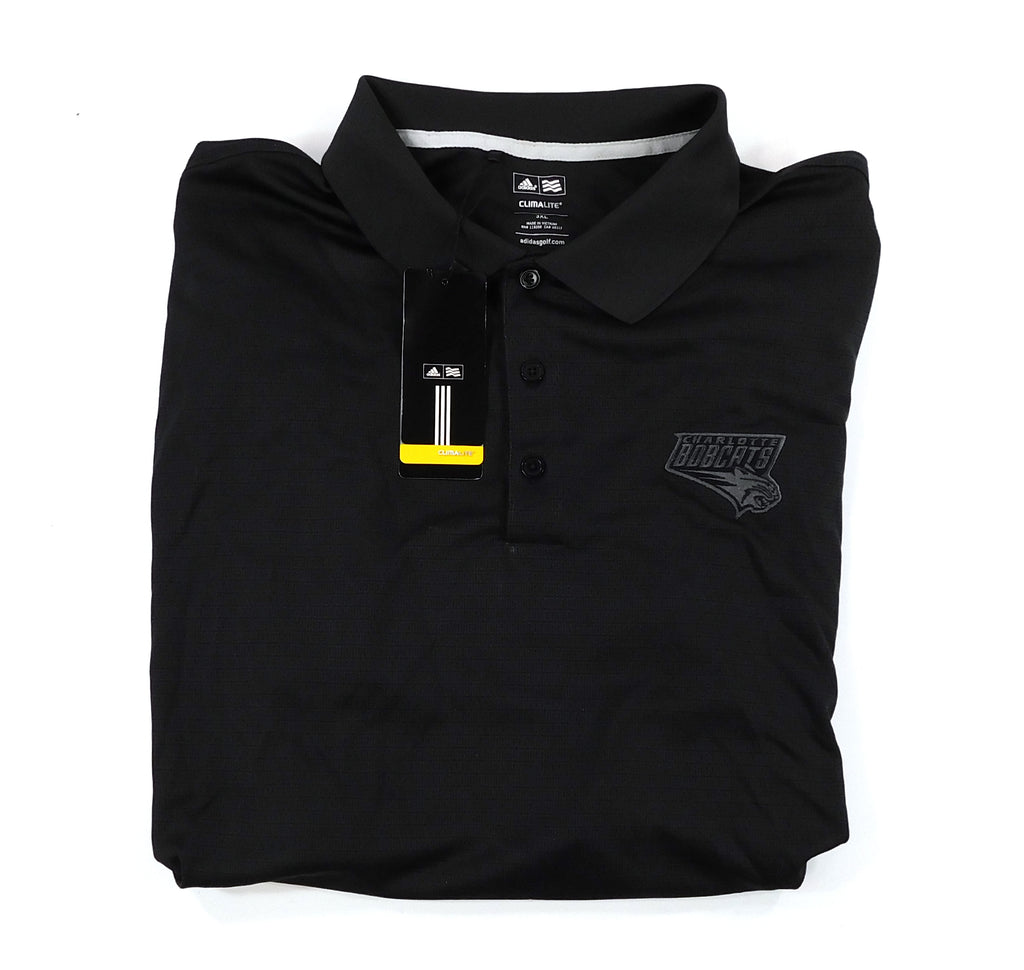 Charlotte Bobcats Adidas Golf Black Polo Shirt Climalite (Size 3XLT) NWT