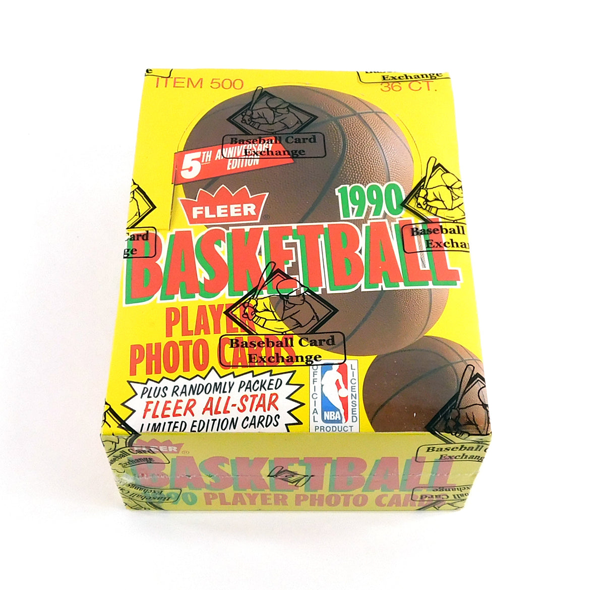 1990-91 Fleer Basketball Box (36 Packs) BBCE Wrapped FASC From A Sealed Case