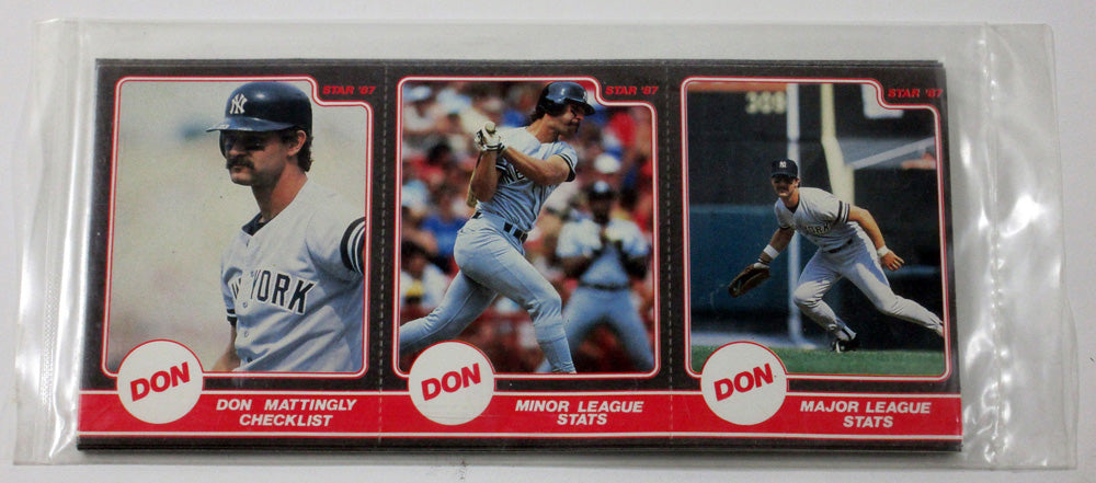 1987 Star '87 Don Mattingly Panel Set (1-24) (Black & Red Cards) Sealed