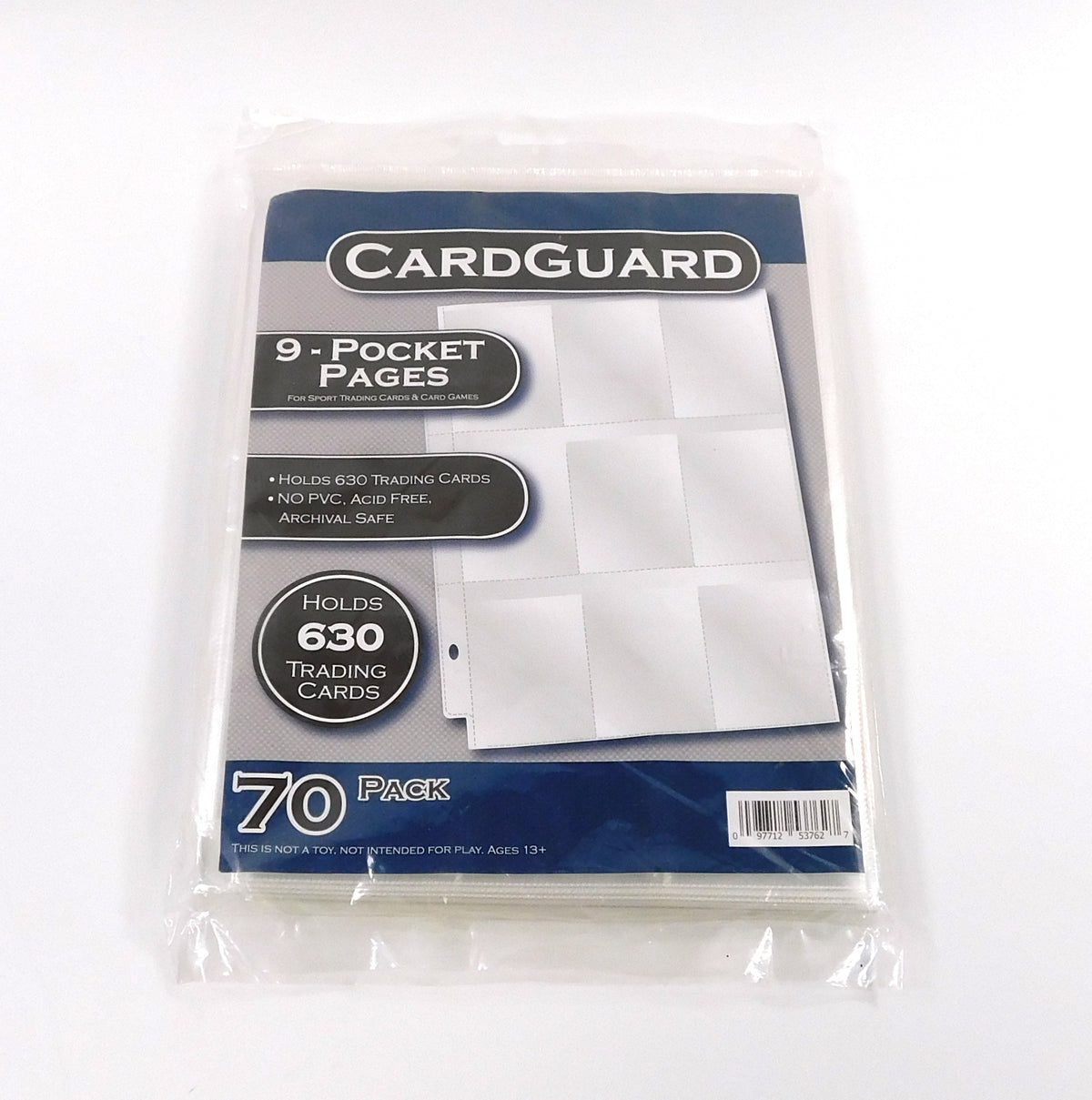 (70-Pack) Card Guard 9-Pocket Pages (Holds 630 Cards) Trading Card Storage - New Pic2
