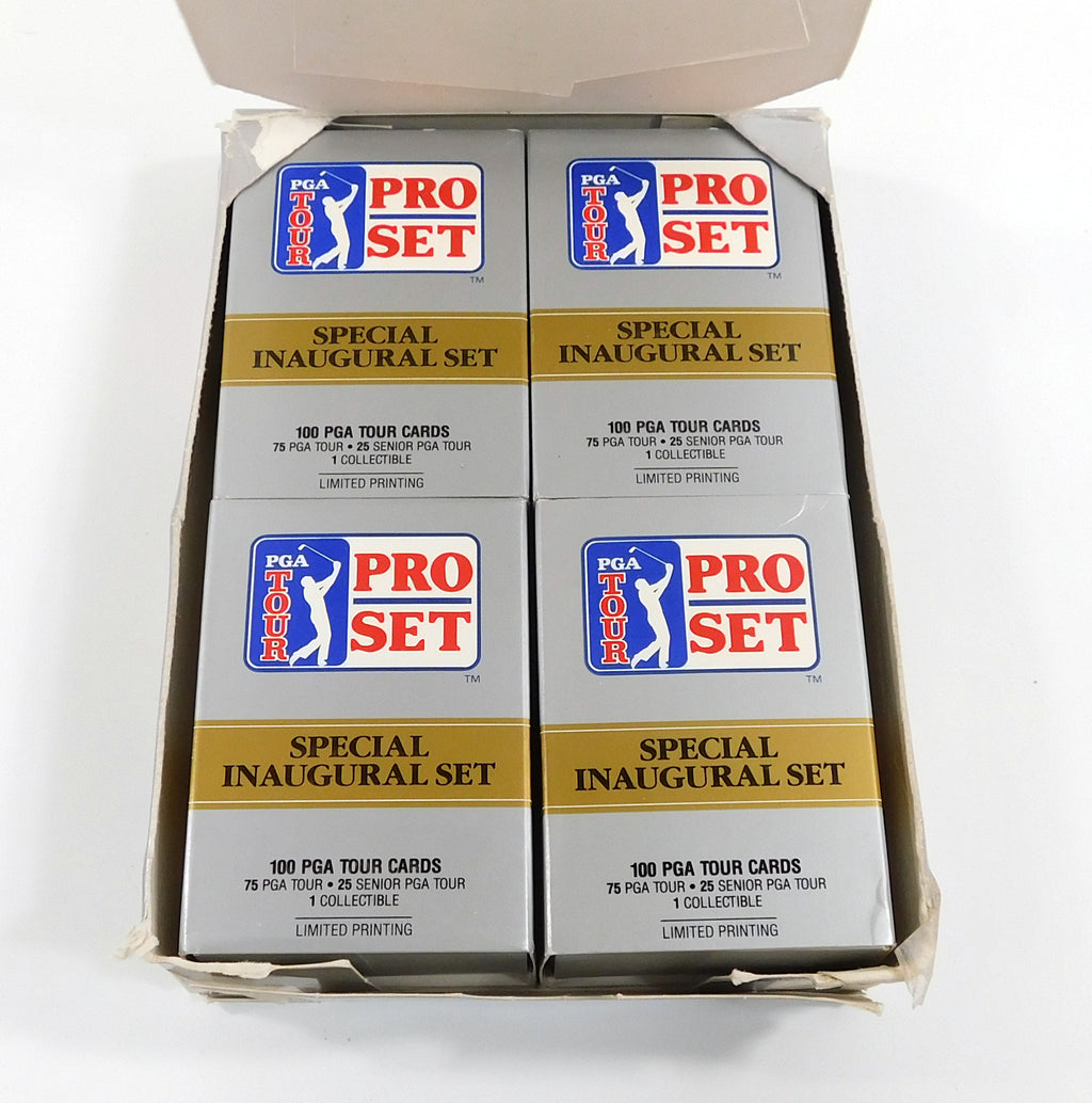 # 1990 Pro Set PGA Tour Golf Special Inaugural Set Box (4 Sets) Open/Damaged Box Pic2