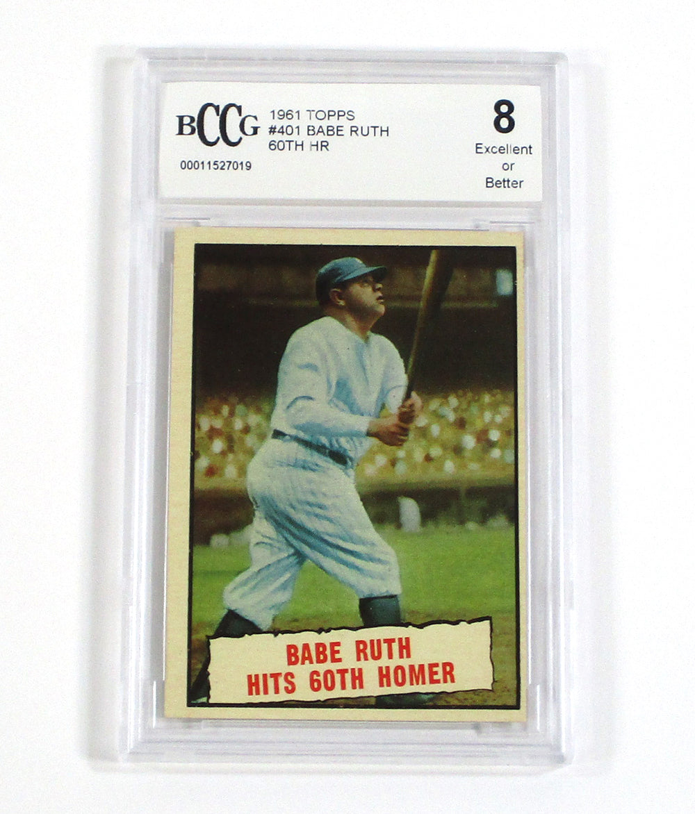 1961 Topps Baseball Babe Ruth #401 Yankees 60th HR BCCG 8 DF035206