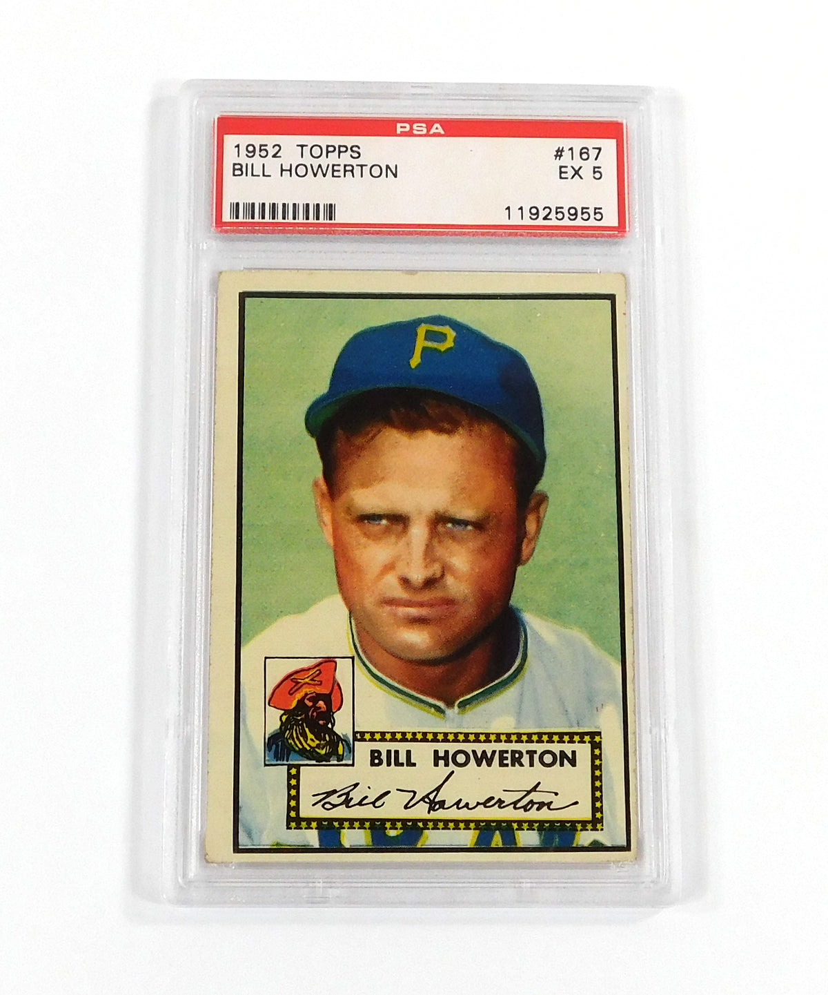 1952 Topps Baseball Bill Howerton #167 Pirates PSA 5 DF037640