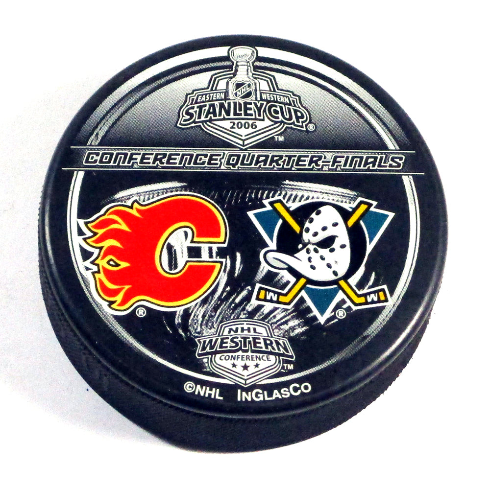2006 Stanley Cup Western Conference Quarter-Finals Flames vs Ducks Hockey Puck
