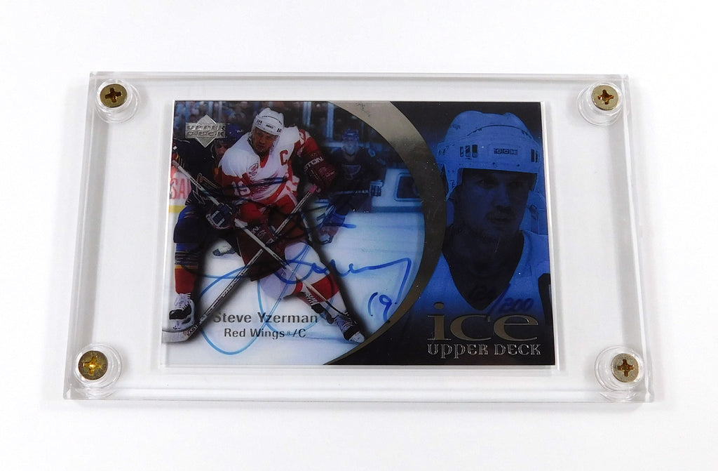 1997-98 Upper Deck Ice Steve Yzerman Signed #89 BAF26326 in UDA Box Auto COA Pic2